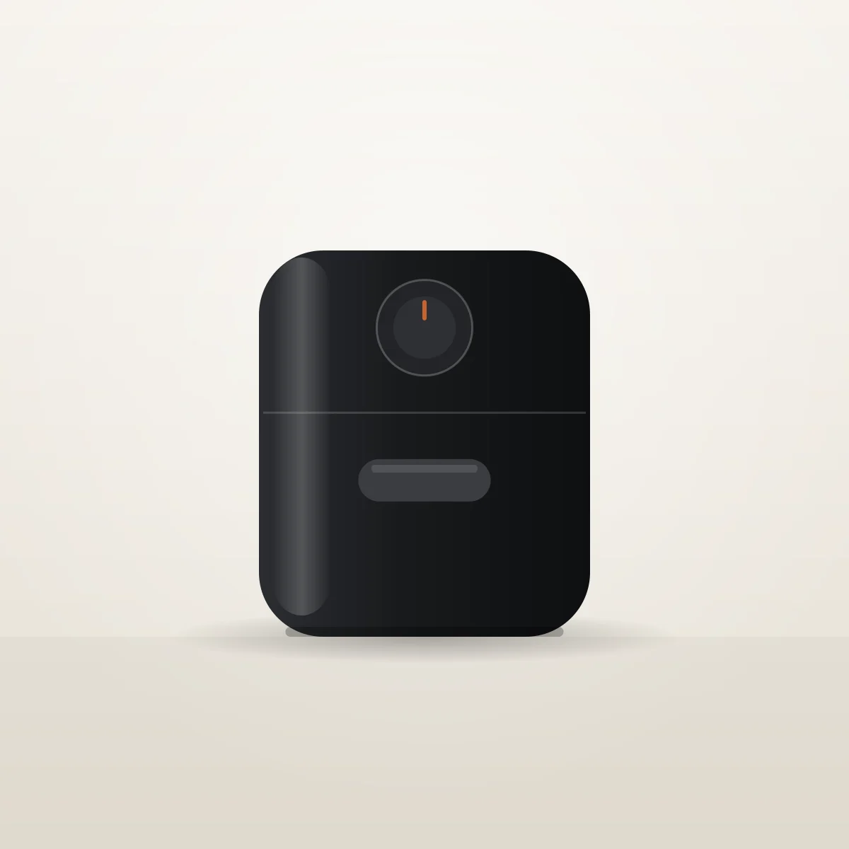 Compact air fryer studio illustration